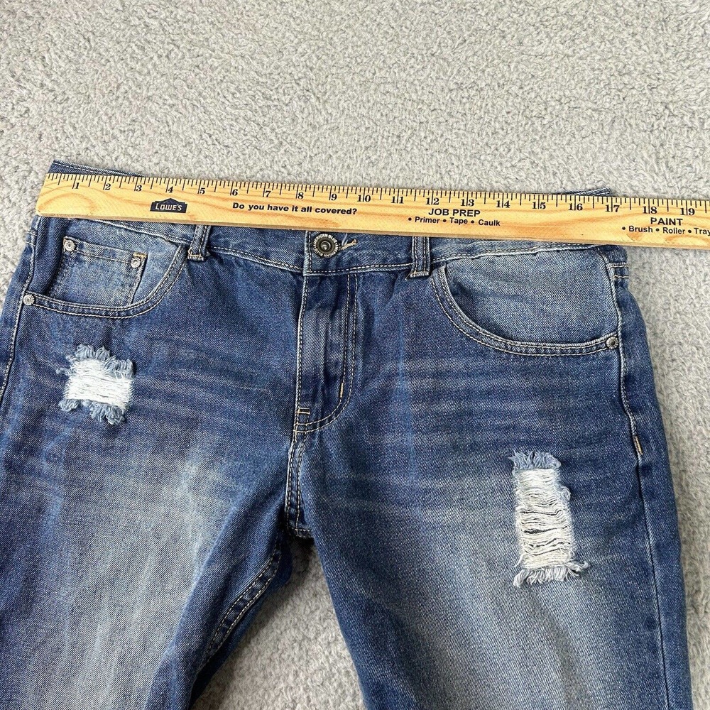 American Blue Jeans Womens 13 Juniors Premium Denim‎ Distressed Mid Rise - Picture 2 of 13